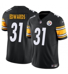 Men Pittsburgh Steelers 31 Daijun Edwards Black 2024 F U S E Vapor Untouchable Limited Stitched Jersey Men Pittsburgh Steelers 31 Daijun Edwards Black 2024 F U S E Vapor Untouchable Limited Stitched Jersey