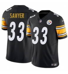 Men Pittsburgh Steelers 33 Jack Sawyer Black 2025 Draft F U S E Vapor Limited Stitched Football Jersey Men Pittsburgh Steelers 33 Jack Sawyer Black 2025 Draft F U S E Vapor Limited Stitched Football Jersey