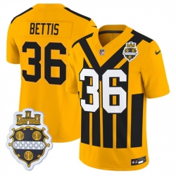 Men Pittsburgh Steelers 36 Jerome Bettis Gold 1933 F U S E  Throwback Alternate Football Stitched Football Jersey