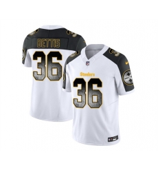 Men Pittsburgh Steelers 36 Jerome Bettis White Black 2023 F U S E Smoke Vapor Untouchable Limited Stitched Jersey Men Pittsburgh Steelers 36 Jerome Bettis White Black 2023 F U S E Smoke Vapor Untouchable Limited Stitched Jersey