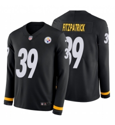 Men Pittsburgh Steelers 39 Chris Boswell Black Therma Long Sleeve Jersey Men Pittsburgh Steelers 39 Chris Boswell Black Therma Long Sleeve Jersey