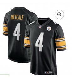 Men Pittsburgh Steelers 4 DK Metcalf 2025 Black Vapor Stitched Football Jersey Men Pittsburgh Steelers 4 DK Metcalf 2025 Black Vapor Stitched Football Jersey