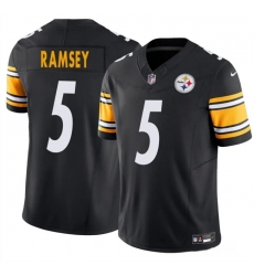 Men Pittsburgh Steelers 5 Jalen Ramsey Black 2025 F U S E Vapor Untouchable Limited Stitched Jersey Men Pittsburgh Steelers 5 Jalen Ramsey Black 2025 F U S E Vapor Untouchable Limited Stitched Jersey