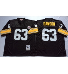 Men Pittsburgh Steelers 63 Dermontti Dawson Black M&N Throwback Jersey Men Pittsburgh Steelers 63 Dermontti Dawson Black M&N Throwback Jersey