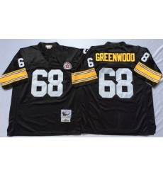 Men Pittsburgh Steelers 68 L. C. Greenwood Black M&N Throwback Jersey Men Pittsburgh Steelers 68 L. C. Greenwood Black M&N Throwback Jersey