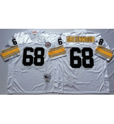 Men Pittsburgh Steelers 68 L. C. Greenwood White M&N Throwback Jersey Men Pittsburgh Steelers 68 L. C. Greenwood White M&N Throwback Jersey