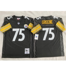 Men Pittsburgh Steelers 75 Joe Greene Black Stitched Football Jersey Men Pittsburgh Steelers 75 Joe Greene Black Stitched Football Jersey