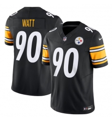 Men Pittsburgh Steelers 90 T J Watt Black 2023 F U S E Vapor Untouchable Limited Stitched Jersey Men Pittsburgh Steelers 90 T J Watt Black 2023 F U S E Vapor Untouchable Limited Stitched Jersey