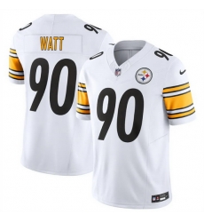 Men Pittsburgh Steelers 90 T J Watt White 2023 F.U.S.E. Vapor Untouchable Limited Jersey Men Pittsburgh Steelers 90 T J Watt White 2023 F.U.S.E. Vapor Untouchable Limited Jersey
