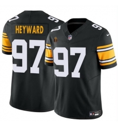 Men Pittsburgh Steelers 97 Cameron Heyward Black 2024 F U S E With Walter Payton Patch Vapor Untouchable Limited Stitched Jersey Men Pittsburgh Steelers 97 Cameron Heyward Black 2024 F U S E With Walter Payton Patch Vapor Untouchable Limited Stitched Jersey