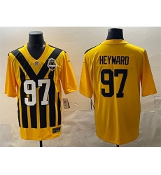 Men Pittsburgh Steelers 97 Cameron Heyward Gold 1933 Throwback Alternate Stitched Football Jersey Men Pittsburgh Steelers 97 Cameron Heyward Gold 1933 Throwback Alternate Stitched Football Jersey