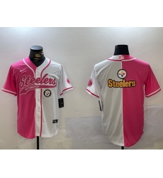 Men Pittsburgh Steelers Big Logo 2024 Arctic Red White Salute To Service Stitched Baseball Jersey 6 Men Pittsburgh Steelers Big Logo 2024 Arctic Red White Salute To Service Stitched Baseball Jersey 6