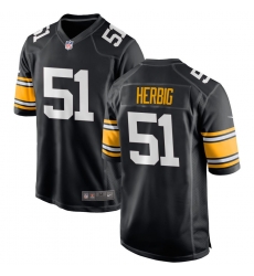 Men Pittsburgh Steelers Nick Herbig #51 Black F U S E Vapor Untouchable Limited Football Stitched Jersey Men Pittsburgh Steelers Nick Herbig #51 Black F U S E Vapor Untouchable Limited Football Stitched Jersey