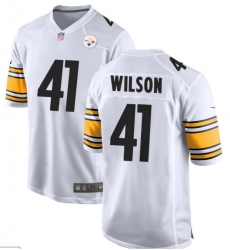 Men Pittsburgh Steelers Payton Wilson #41 White 2023 F U S E Vapor Untouchable Limited Stitched Football Jersey Men Pittsburgh Steelers Payton Wilson #41 White 2023 F U S E Vapor Untouchable Limited Stitched Football Jersey