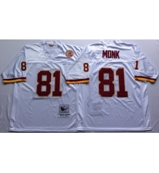 Men Redskins 81 Art Monk White M&N Throwback Jersey Men Redskins 81 Art Monk White M&N Throwback Jersey