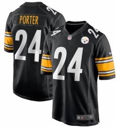 Men's Nike Joey Porter Jr. Black Pittsburgh Steelers #24 Stitched NFL Jersey Men's Nike Joey Porter Jr. Black Pittsburgh Steelers #24 Stitched NFL Jersey