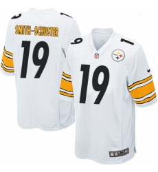 Mens Nike Pittsburgh Steelers 19 JuJu Smith Schuster Game White NFL Jersey Mens Nike Pittsburgh Steelers 19 JuJu Smith Schuster Game White NFL Jersey