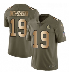 Mens Nike Pittsburgh Steelers 19 JuJu Smith Schuster Limited OliveGold 2017 Salute to Service NFL Jersey Mens Nike Pittsburgh Steelers 19 JuJu Smith Schuster Limited OliveGold 2017 Salute to Service NFL Jersey