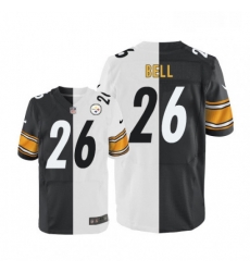 Mens Nike Pittsburgh Steelers 26 LeVeon Bell Elite BlackWhite Split Fashion NFL Jersey Mens Nike Pittsburgh Steelers 26 LeVeon Bell Elite BlackWhite Split Fashion NFL Jersey