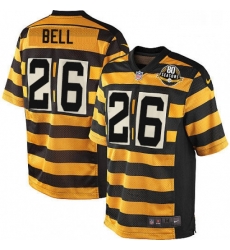 Mens Nike Pittsburgh Steelers 26 LeVeon Bell Elite YellowBlack Alternate 80TH Anniversary Throwback NFL Jersey Mens Nike Pittsburgh Steelers 26 LeVeon Bell Elite YellowBlack Alternate 80TH Anniversary Throwback NFL Jersey