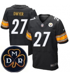 Men's Nike Pittsburgh Steelers #27 Jonathan Dwyer Black Elite MDR Dan Rooney Patch Jerseys Men's Nike Pittsburgh Steelers #27 Jonathan Dwyer Black Elite MDR Dan Rooney Patch Jerseys