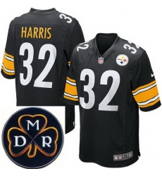 Men's Nike Pittsburgh Steelers #32 Franco Harris Black NFL Elite MDR Dan Rooney Patch Jersey Men's Nike Pittsburgh Steelers #32 Franco Harris Black NFL Elite MDR Dan Rooney Patch Jersey