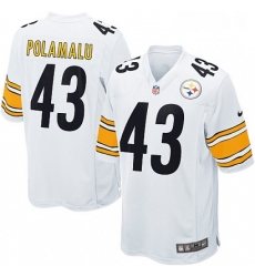 Mens Nike Pittsburgh Steelers 43 Troy Polamalu Game White NFL Jersey Mens Nike Pittsburgh Steelers 43 Troy Polamalu Game White NFL Jersey