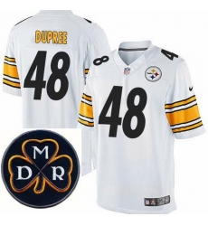 Men's Nike Pittsburgh Steelers #48 Bud Dupree Elite White NFL MDR Dan Rooney Patch Jersey Men's Nike Pittsburgh Steelers #48 Bud Dupree Elite White NFL MDR Dan Rooney Patch Jersey