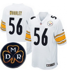 Men's Nike Pittsburgh Steelers #56 Lamarr Woodley White Elite MDR Dan Rooney Patch Jerseys Men's Nike Pittsburgh Steelers #56 Lamarr Woodley White Elite MDR Dan Rooney Patch Jerseys