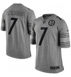 Mens Nike Pittsburgh Steelers 7 Ben Roethlisberger Limited Gray Gridiron NFL Jersey Mens Nike Pittsburgh Steelers 7 Ben Roethlisberger Limited Gray Gridiron NFL Jersey