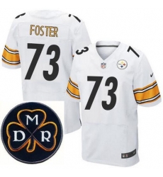 Men's Nike Pittsburgh Steelers #73 Ramon Foster Elite White NFL MDR Dan Rooney Patch Jersey Men's Nike Pittsburgh Steelers #73 Ramon Foster Elite White NFL MDR Dan Rooney Patch Jersey