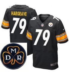 Men's Nike Pittsburgh Steelers #79 Javon Hargrave Elite Black NFL MDR Dan Rooney Patch Jersey Men's Nike Pittsburgh Steelers #79 Javon Hargrave Elite Black NFL MDR Dan Rooney Patch Jersey