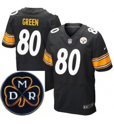 Men's Nike Pittsburgh Steelers #80 Ladarius Green Elite Black NFL MDR Dan Rooney Patch Jersey Men's Nike Pittsburgh Steelers #80 Ladarius Green Elite Black NFL MDR Dan Rooney Patch Jersey