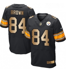 Mens Nike Pittsburgh Steelers 84 Antonio Brown Elite BlackGold Team Color NFL Jersey Mens Nike Pittsburgh Steelers 84 Antonio Brown Elite BlackGold Team Color NFL Jersey