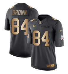 Mens Nike Pittsburgh Steelers 84 Antonio Brown Limited BlackGold Salute to Service NFL Jersey Mens Nike Pittsburgh Steelers 84 Antonio Brown Limited BlackGold Salute to Service NFL Jersey