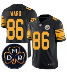 Men's Nike Pittsburgh Steelers #86 Hines Ward Elite Black Rush NFL MDR Dan Rooney Patch Jersey Men's Nike Pittsburgh Steelers #86 Hines Ward Elite Black Rush NFL MDR Dan Rooney Patch Jersey
