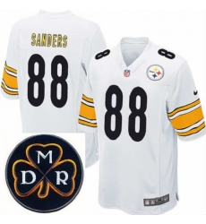 Men's Nike Pittsburgh Steelers #88 Emmanuel Sanders White Elite MDR Dan Rooney Patch Jerseys Men's Nike Pittsburgh Steelers #88 Emmanuel Sanders White Elite MDR Dan Rooney Patch Jerseys