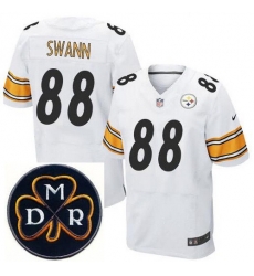 Men's Nike Pittsburgh Steelers #88 Lynn Swann Elite White NFL MDR Dan Rooney Patch Jersey Men's Nike Pittsburgh Steelers #88 Lynn Swann Elite White NFL MDR Dan Rooney Patch Jersey
