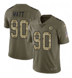 Mens Nike Pittsburgh Steelers 90 T J Watt Limited OliveCamo 2017 Salute to Service NFL Jersey Mens Nike Pittsburgh Steelers 90 T J Watt Limited OliveCamo 2017 Salute to Service NFL Jersey