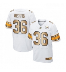 Mens Pittsburgh Steelers 36 Jerome Bettis Elite White Gold Football Jersey Mens Pittsburgh Steelers 36 Jerome Bettis Elite White Gold Football Jersey