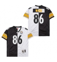 Men's Pittsburgh Steelers Hines Ward #86 White Black Split Stitched NFL Football Jersey Men's Pittsburgh Steelers Hines Ward #86 White Black Split Stitched NFL Football Jersey