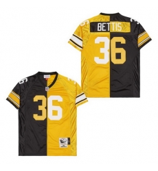 Men's Pittsburgh Steelers Jerome Bettis #36 Gold Black Split Stitched NFL Football Jersey Men's Pittsburgh Steelers Jerome Bettis #36 Gold Black Split Stitched NFL Football Jersey
