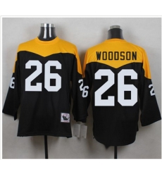 Mitchell And Ness 1967 Pittsburgh Steelers 26 Rod Woodson Black Yelllow Throwback Men 27s Stitched Mitchell And Ness 1967 Pittsburgh Steelers 26 Rod Woodson Black Yelllow Throwback Men 27s Stitched