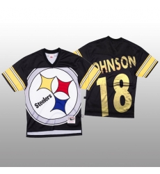 NFL Pittsburgh Steelers 18 Diontae Johnson Black Men Mitchell 26 Nell Big Face Fashion Limited NFL Jersey NFL Pittsburgh Steelers 18 Diontae Johnson Black Men Mitchell 26 Nell Big Face Fashion Limited NFL Jersey