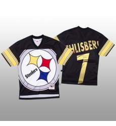 NFL Pittsburgh Steelers 7 Ben Roethlisberger Black Men Mitchell 26 Nell Big Face Fashion Limited NFL Jersey NFL Pittsburgh Steelers 7 Ben Roethlisberger Black Men Mitchell 26 Nell Big Face Fashion Limited NFL Jersey