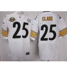 Nike Pittsburgh Steelers 25 Ryan Clark White Elite W 80 Anniversary Patch NFL Jersey Nike Pittsburgh Steelers 25 Ryan Clark White Elite W 80 Anniversary Patch NFL Jersey