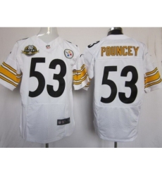 Nike Pittsburgh Steelers 53 Maurkice Pouncey White Elite W 80 Anniversary Patch NFL Jersey Nike Pittsburgh Steelers 53 Maurkice Pouncey White Elite W 80 Anniversary Patch NFL Jersey