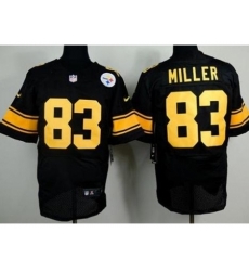 Nike Pittsburgh Steelers 83 Heath Miller Black Elite Gold No. NFL Jersey Nike Pittsburgh Steelers 83 Heath Miller Black Elite Gold No. NFL Jersey