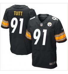 Nike Pittsburgh Steelers #91 Stephon Tuitt Black Team Color Men 27s Stitched NFL Elite Jersey Nike Pittsburgh Steelers #91 Stephon Tuitt Black Team Color Men 27s Stitched NFL Elite Jersey