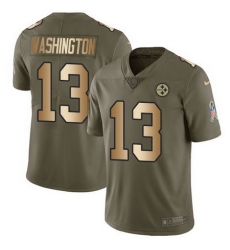 Nike Steelers #13 James Washington Olive Gold Mens Stitched NFL Limited 2017 Salute To Service Jersey Nike Steelers #13 James Washington Olive Gold Mens Stitched NFL Limited 2017 Salute To Service Jersey